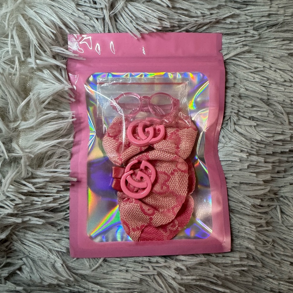 LABUBU V4 Pin for Love Outfits- Mini Pink GG Dress 3pc Set